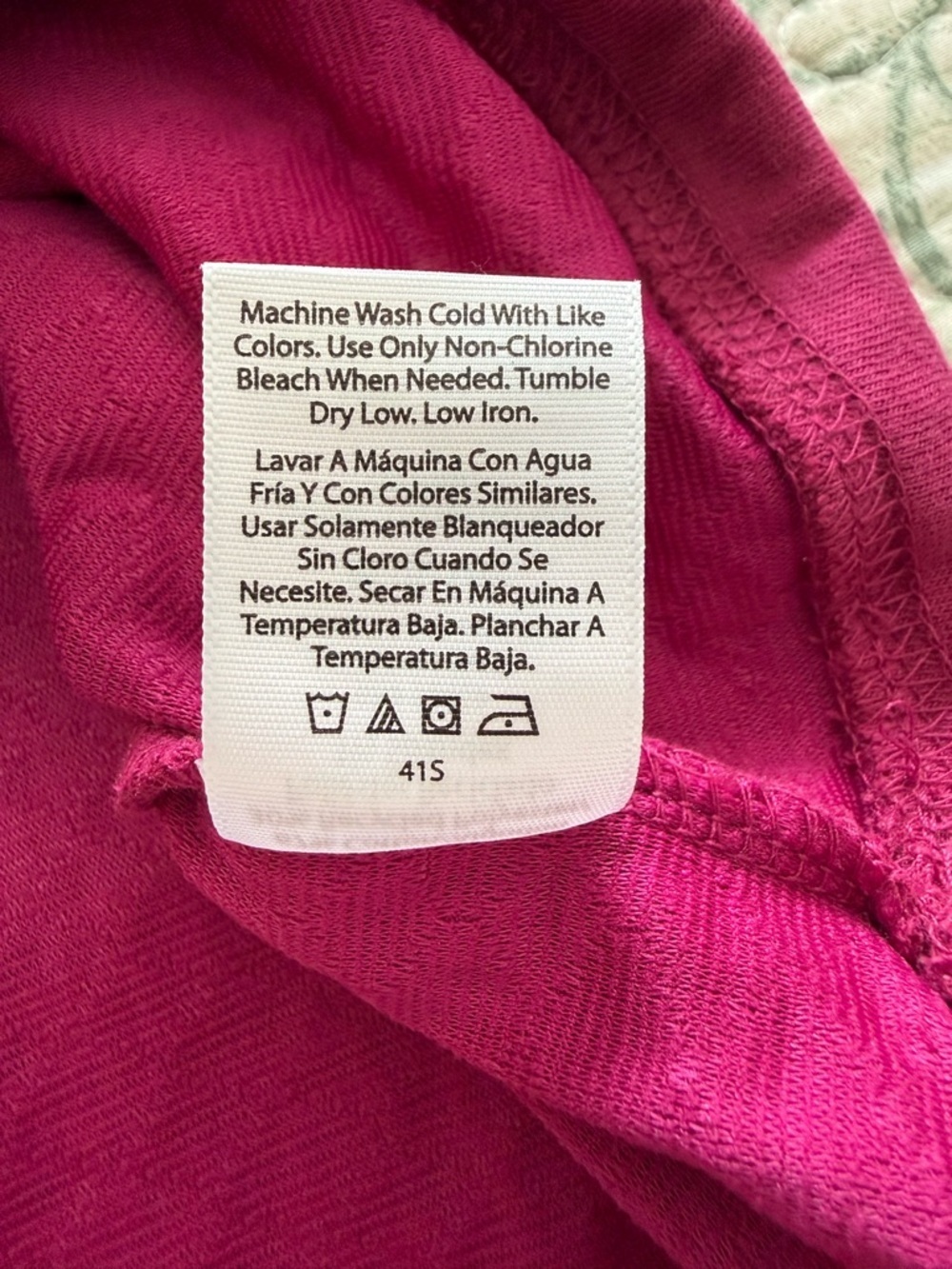 Time and Tru Magenta Puff Sleeve Textured Sweatshirt Size Medium (8-10) - Picture 5 of 9